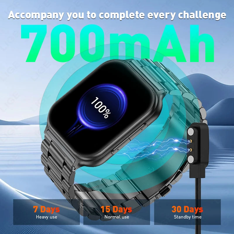 Smartwatch LIGE 1.83" AMOLED con Llamadas Bluetooth y Monitor de Salud