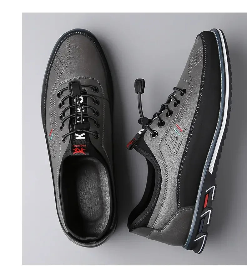 Zapatos casuales de hombre sin cordones, mocasines de poliuretano transpirables