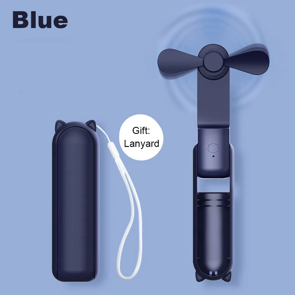Mini Ventilador Portátil Plegable con Banco de Energía