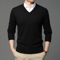 Suéter de Punto con Cuello en V para Hombre – Otoño Invierno