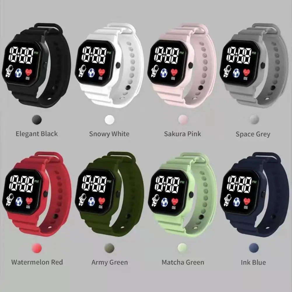 Reloj Digital LED Deportivo para Niños Resistente al Agua