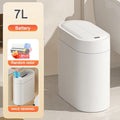 Cubo de basura con Sensor inteligente con tapa, montaje en pared de 7/9L, cubo de basura para el hogar, cocina, inducción automática bidireccional, cubo de basura para inodoro con hendidura estrecha
