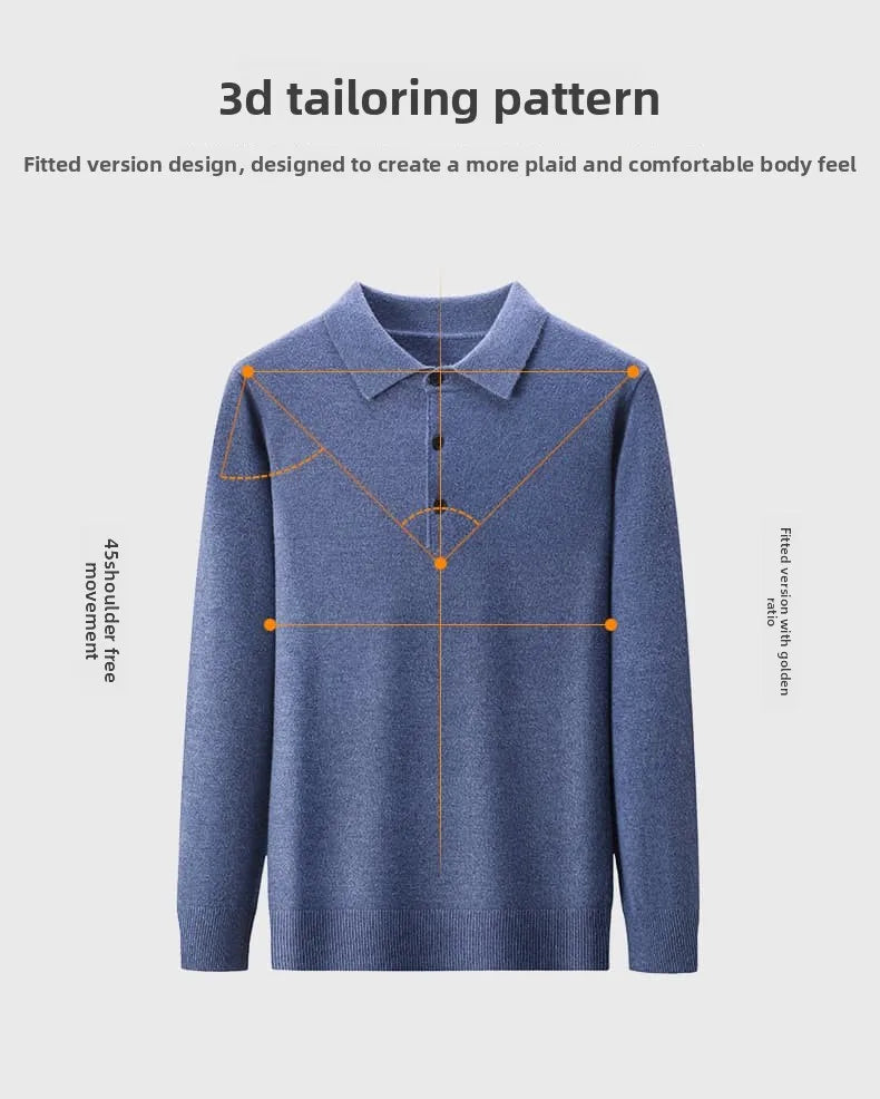 Suéter de Punto Antipilling para Hombre | Cuello Abotonado