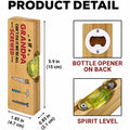 Abridor de Botellas 2 en 1 de Madera con Inserto de Acero, Divertido y Duradero, para el Día del Padre, Cumpleaños, Acción de Gracias, Abridor de Bebidas