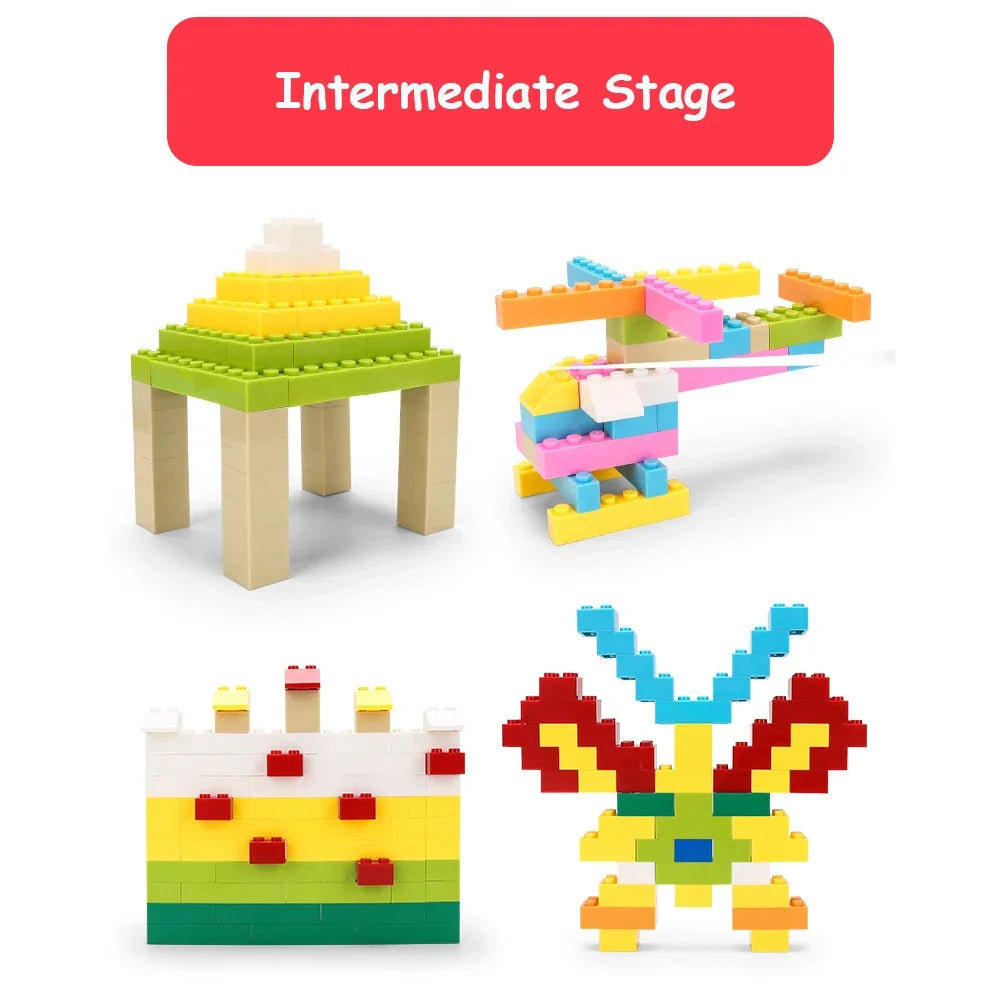120/240 Uds. Juego de bloques de construcción a granel ciudad ladrillos clásicos montaje colorido DIY juguete creativo juguete educativo interactivo para niños