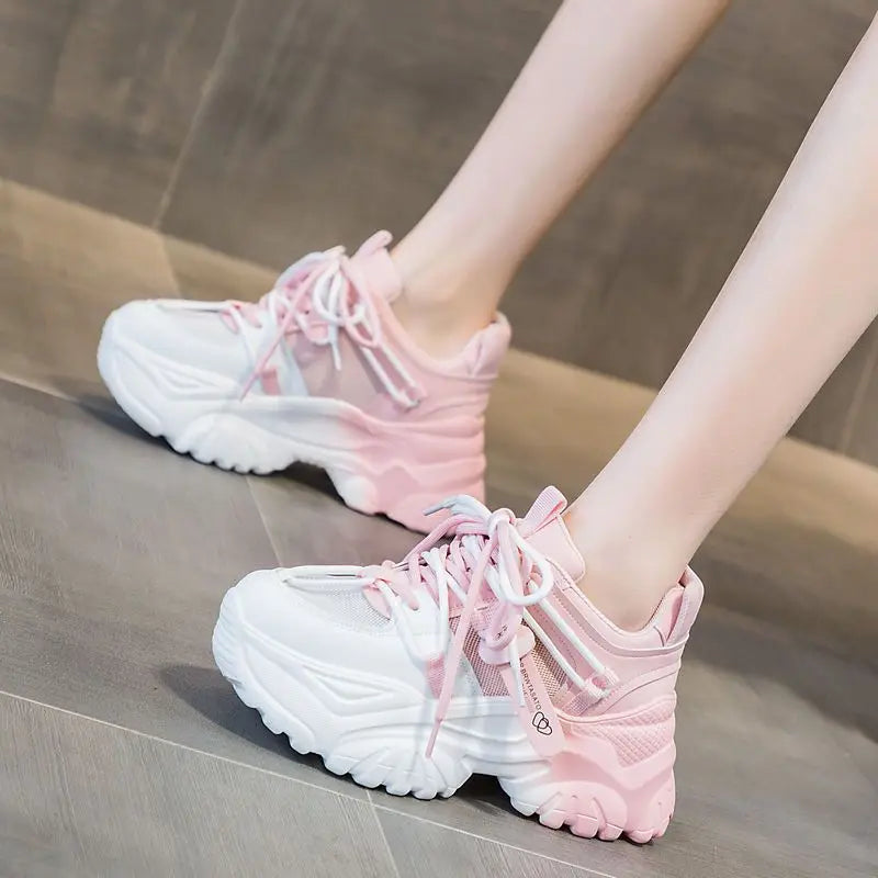 Zapatillas de Plataforma para Mujer - Suela Gruesa, Estilo Casual