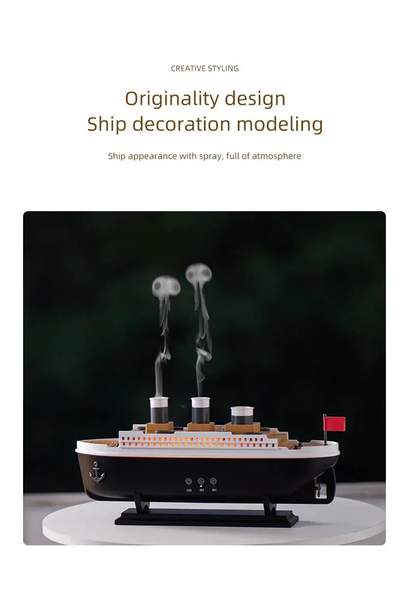 Humidificador Barco Titanic 250ml Control Remoto