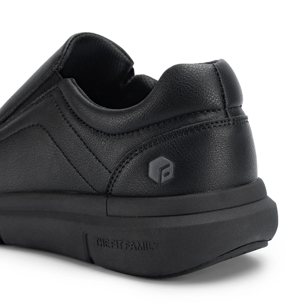 Zapatos Fitville para hombre, zapatos informales sin cordones de cuero de ancho, ligeros para pies hinchados con soporte para el arco, alivio del dolor