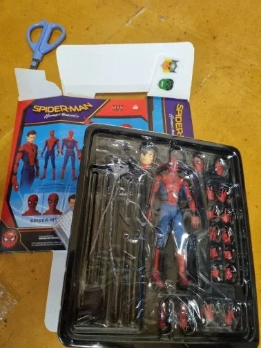 Figura de acción de Spiderman de Marvel Avengers: Homecoming, estatua con rostro intercambiable de Tom Holland, modelo de juguete coleccionable, regalo