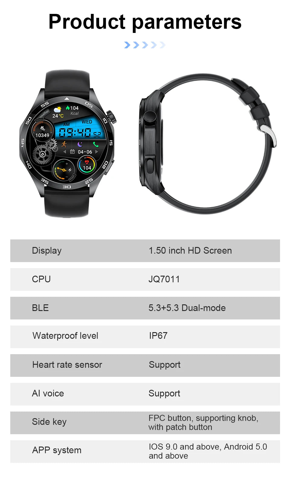Reloj Inteligente Bluetooth ECG Salud