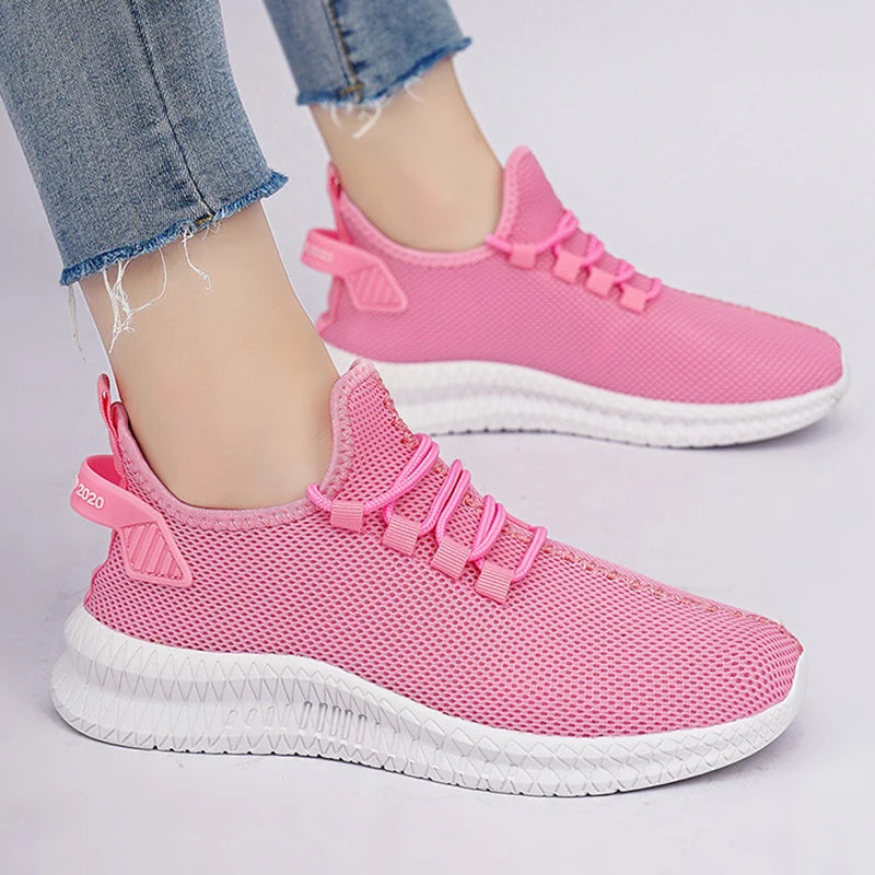 Zapatillas de correr transpirables para hombre, zapatos informales con plataforma a la moda para hombre, zapatos vulcanizados ligeros para mujer, zapatillas antideslizantes flexibles