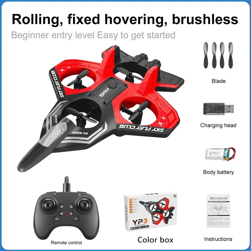Dron RC Planeador YP3 con Luces LED y Control Remoto 2.4G