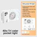 Luz de relleno de mano de 40W, luz portátil de bolsillo para Selfie, fotografía al aire libre, luz LED suave, luz de belleza con ventilador, luz superior para cámara