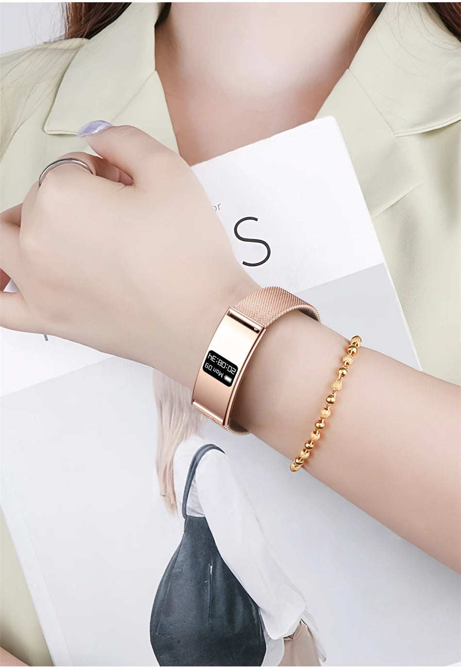 Pulsera inteligente LIGE con monitor de salud y seguimiento deportivo