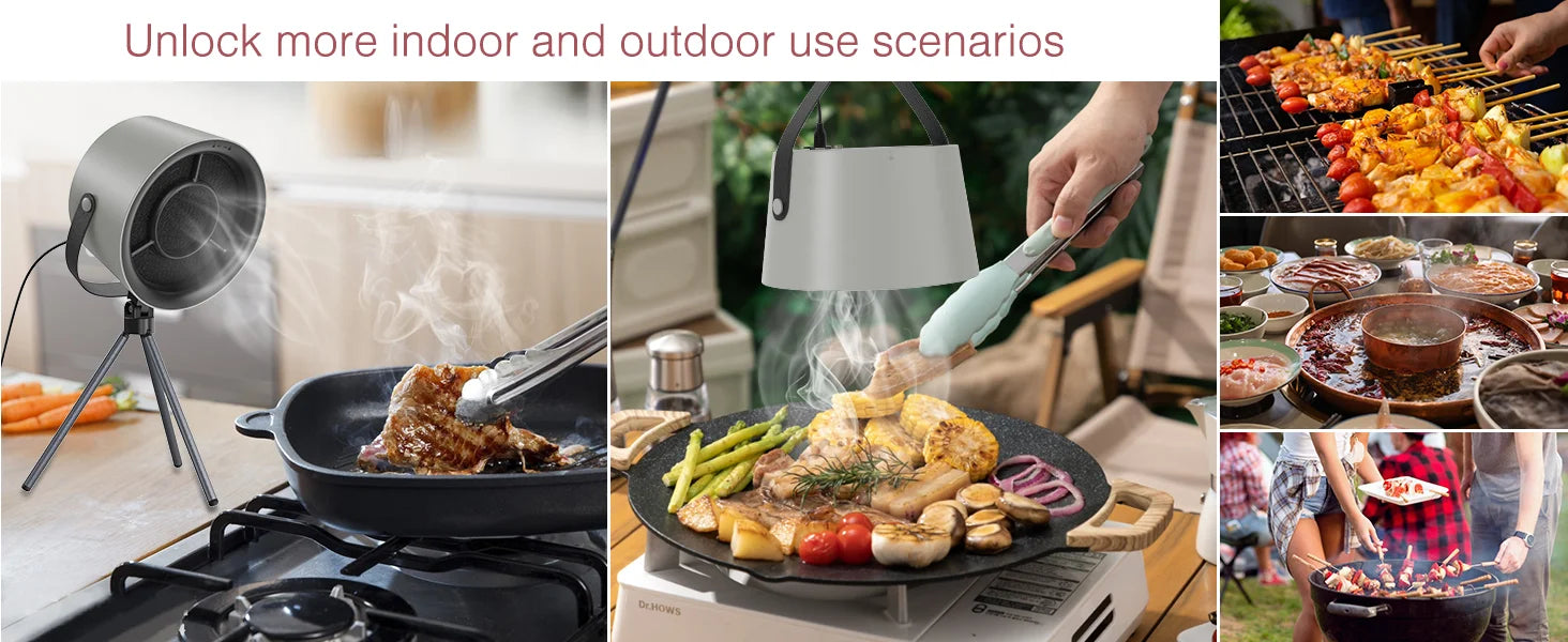 Ventilador de escape portátil, Extractor de campana pequeña para cocina, barbacoa, suministro USB, campana extractora de escritorio, Mini campana de cocina de succión, nuevo, 2024