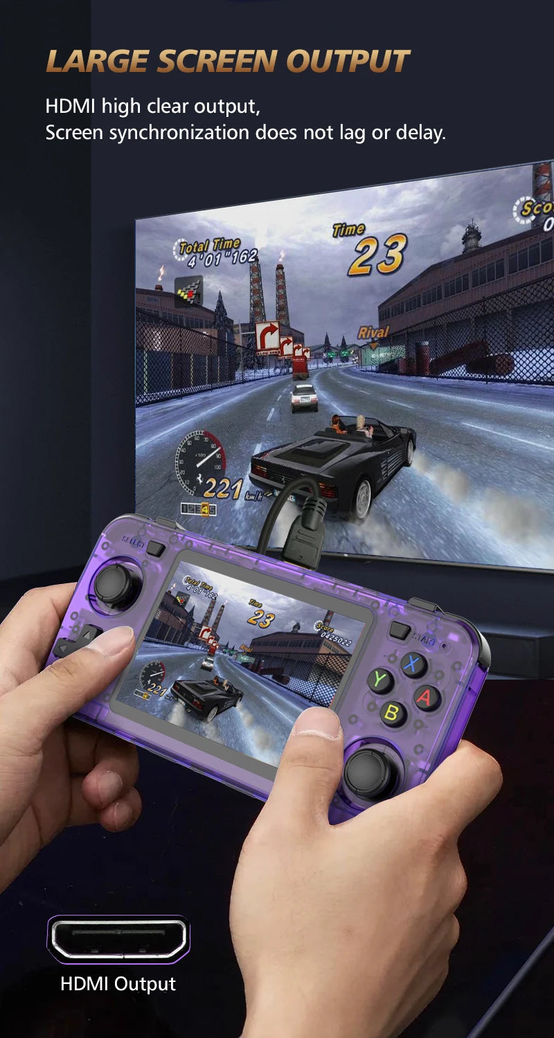 Consola de Juegos Retro R36H, Pantalla IPS 3.5 Pulgadas, Código Abierto