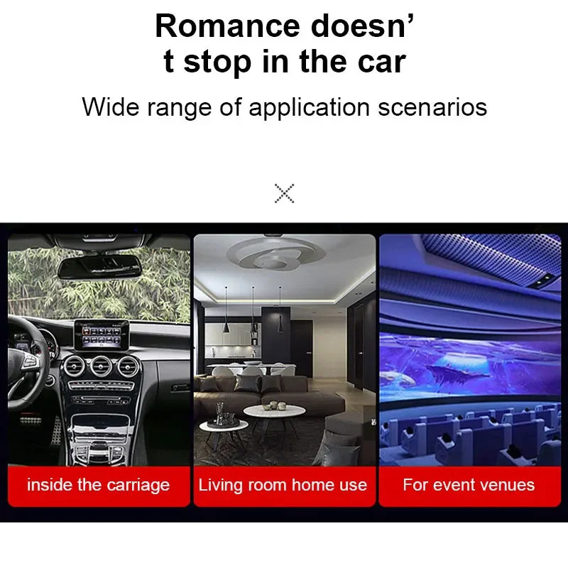 Nueva Luz Ambiental USB para Auto, Enfoque Ajustable, Atmósfera Romántica, Proyección de Múltiples Escenas, Gran Alcance, Decoración Interior
