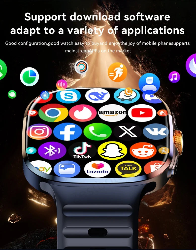 Reloj inteligente M99 Original con pantalla Amoled de 2,4 pulgadas, tarjeta Sim 4G/5G, GPS, WIFI 190 °   Reloj inteligente Android 10.0 con juego de cámara giratoria