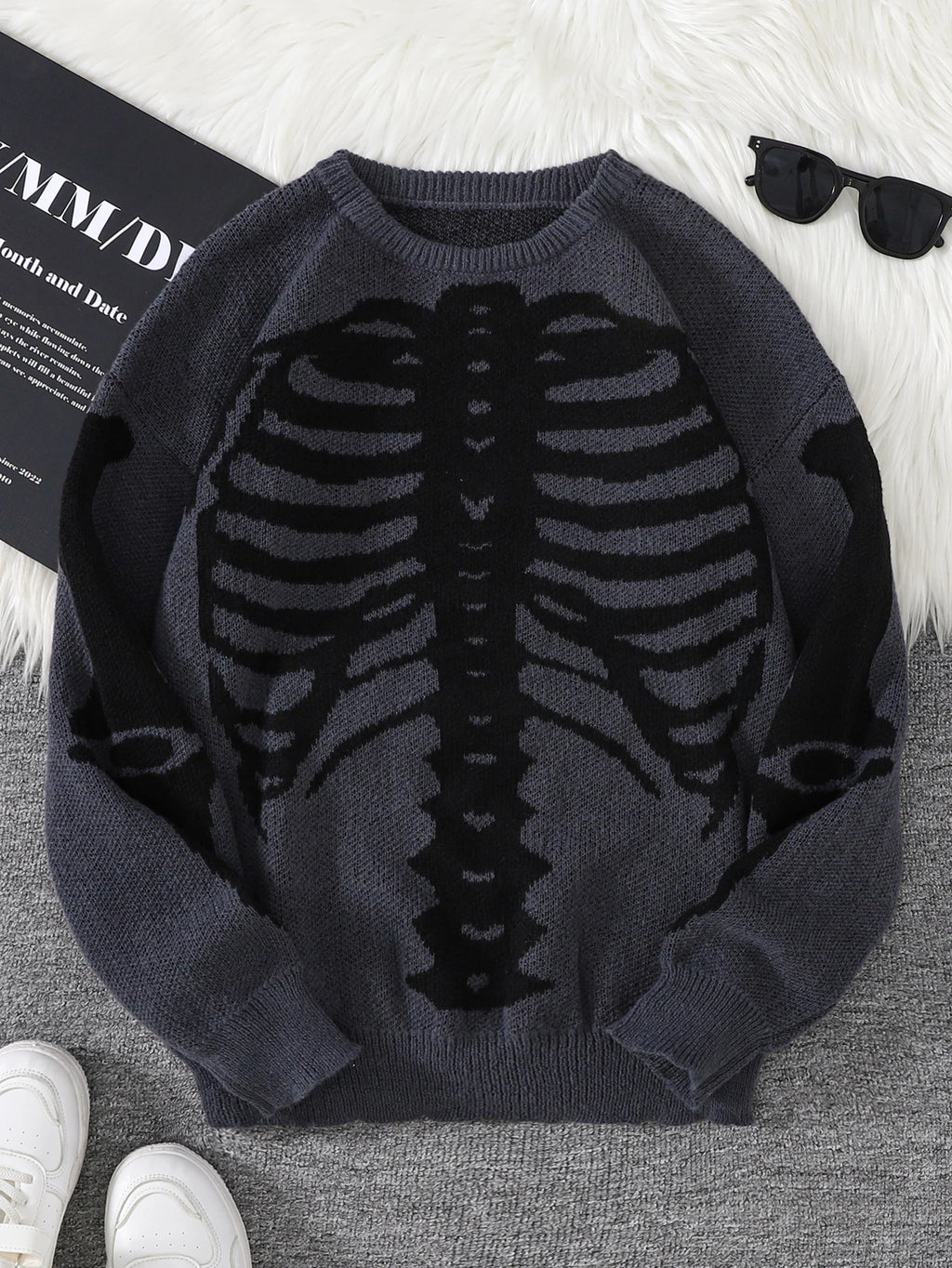 Nuevo Popular Otoño e Invierno Backbone Jacquard patrón pulóver suéter Casual cuello redondo tejido jersey de los hombres