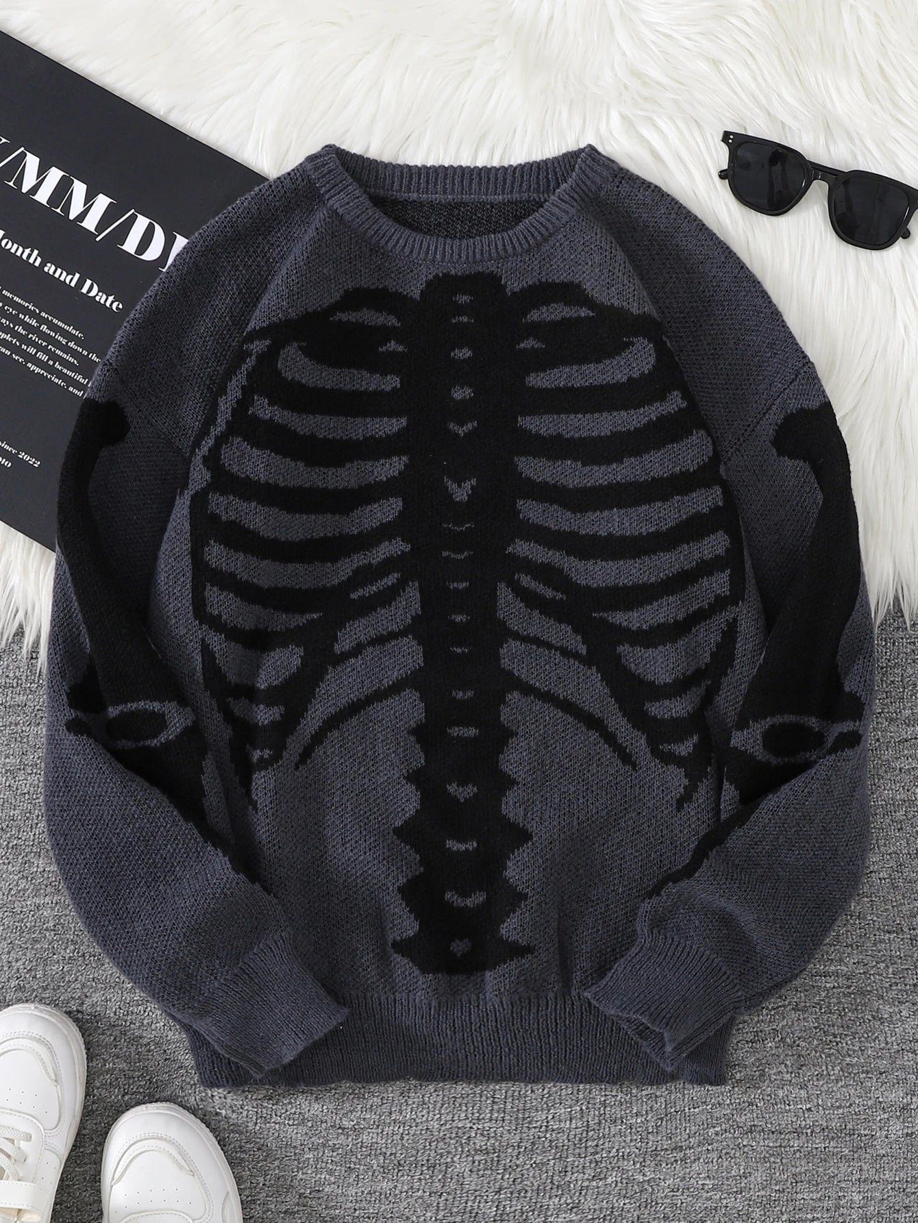 Nuevo Popular Otoño e Invierno Backbone Jacquard patrón pulóver suéter Casual cuello redondo tejido jersey de los hombres