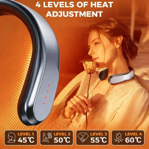 Calentador de Cuello Recargable de Felpa con 4 Niveles de Calor