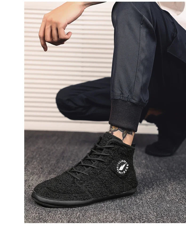 YRZL zapatos de algodón para hombre, zapatillas ligeras de invierno de alta calidad, mocasines de algodón para interiores de felpa, zapatos cálidos de invierno para hombre