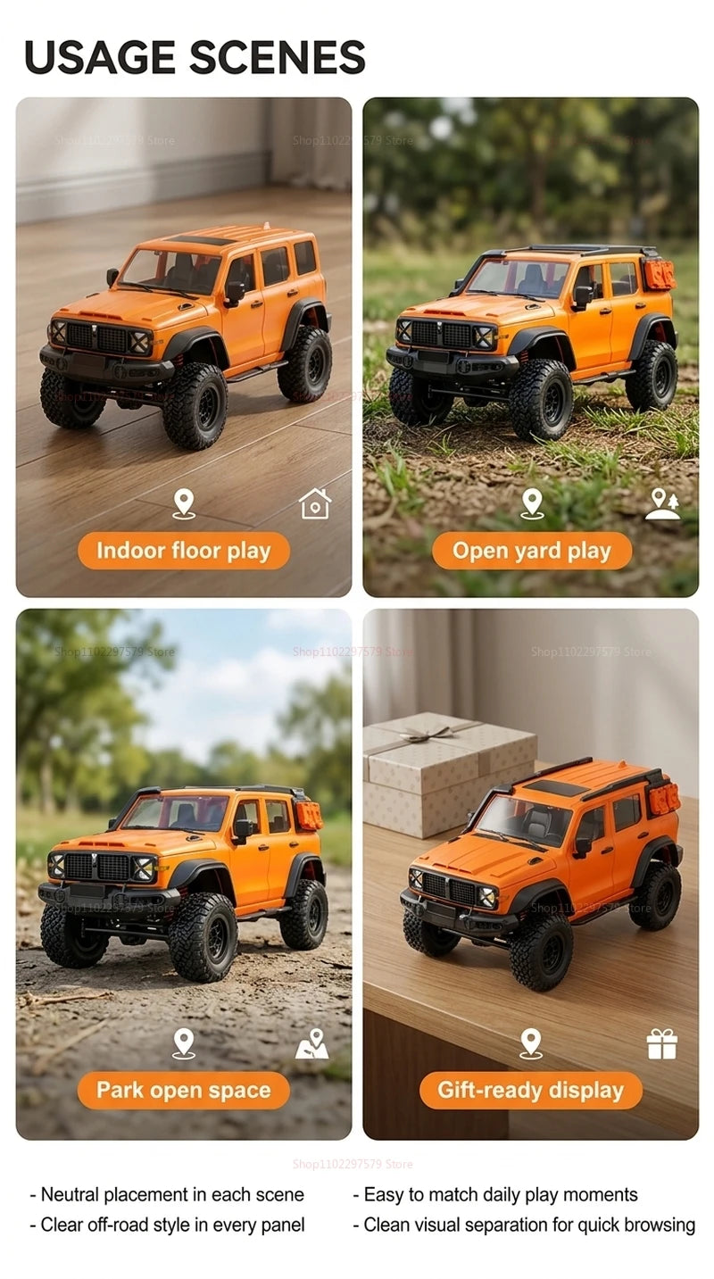 Crawler RC a escala 1/12 MN-300: camión todoterreno 4x4 con control remoto de 2,4 GHz. Modelo MN300 para niños y adultos, ideal como regalo para aficionados