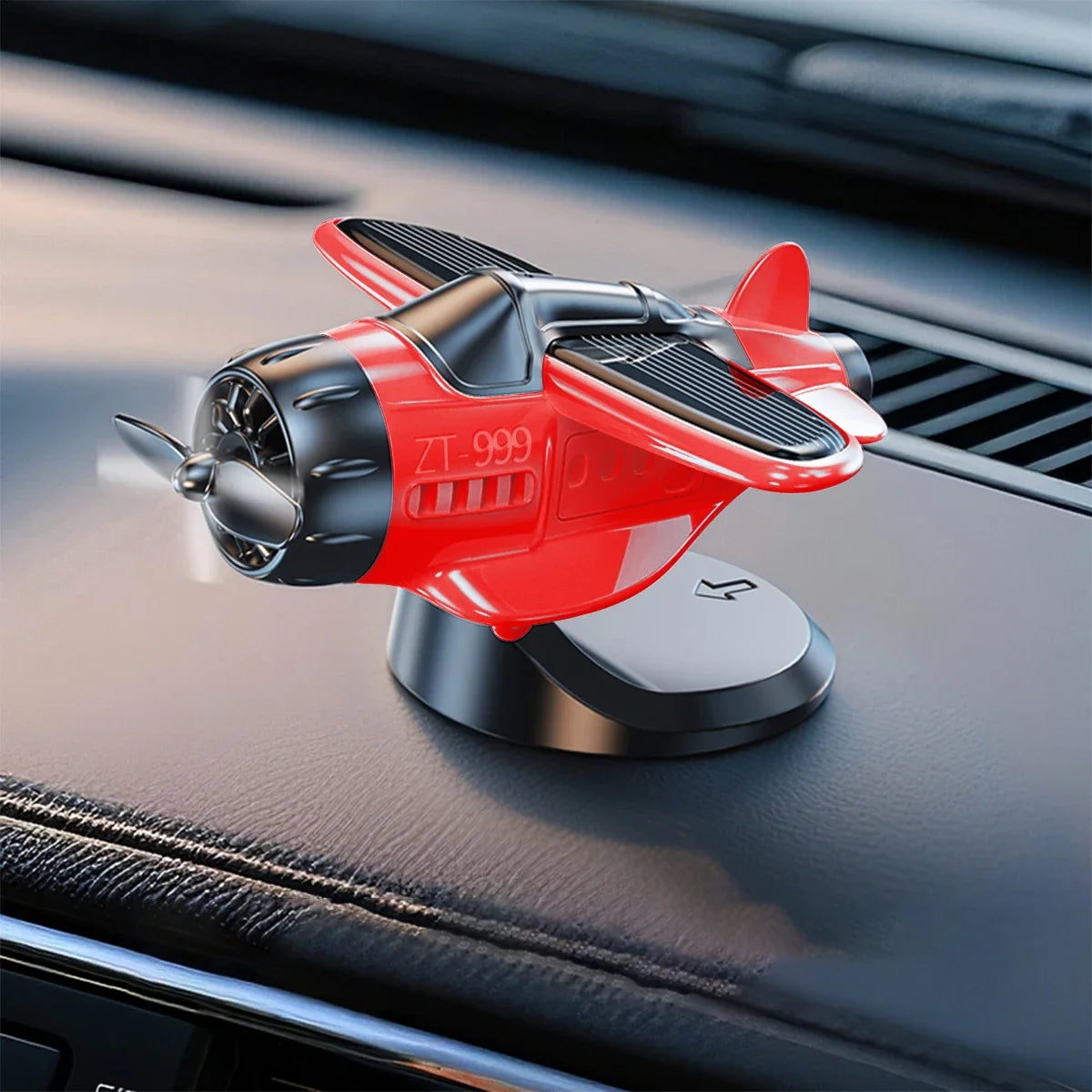 Ambientador Solar para Auto con Forma de Avión Giratorio 360°