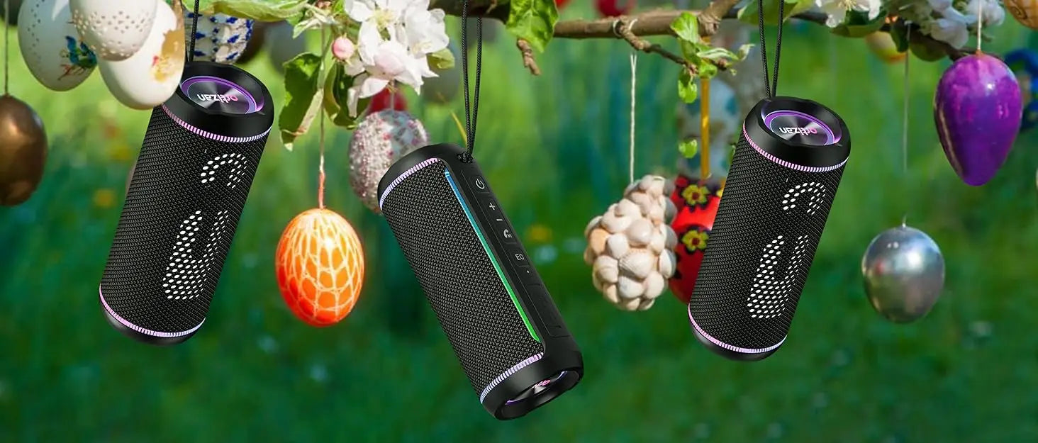 Ortizan X30 Altavoz Bluetooth portátil Altavoz inalámbrico Bluetooth 5.3 con sonido estéreo fuerte HD de 40W y luces coloridas RGB AUX