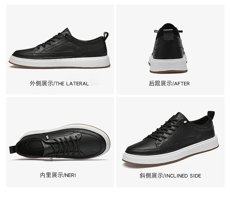 Zapatos de cuero genuino para hombre de marca, cómodas plantillas de suela blanda, zapatos Oxford informales para hombre, calzado deportivo para exteriores