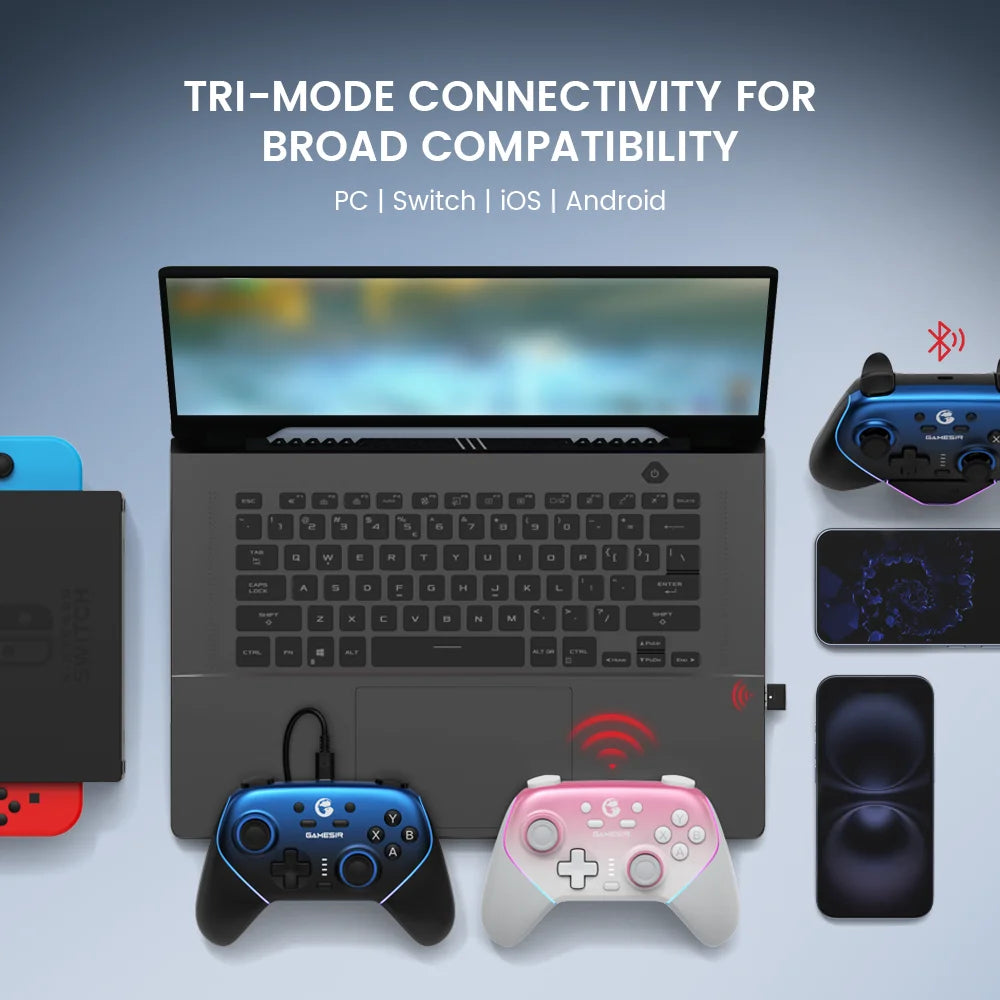 Gamepad GameSir Super Nova Bluetooth con base de carga controlador de juegos inalámbrico para Nintendo Switch 2 iPhone Android teléfono PC