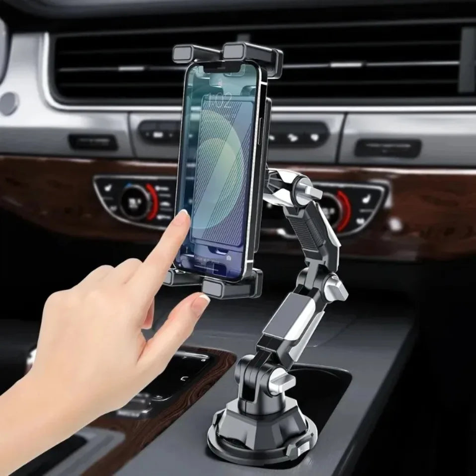 Soporte para Vasos de Coche con Rotación de 360 Grados, Soporte para Vasos de Coche con Articulación Larga, Soporte para Teléfono Móvil, Tableta y Ordenador