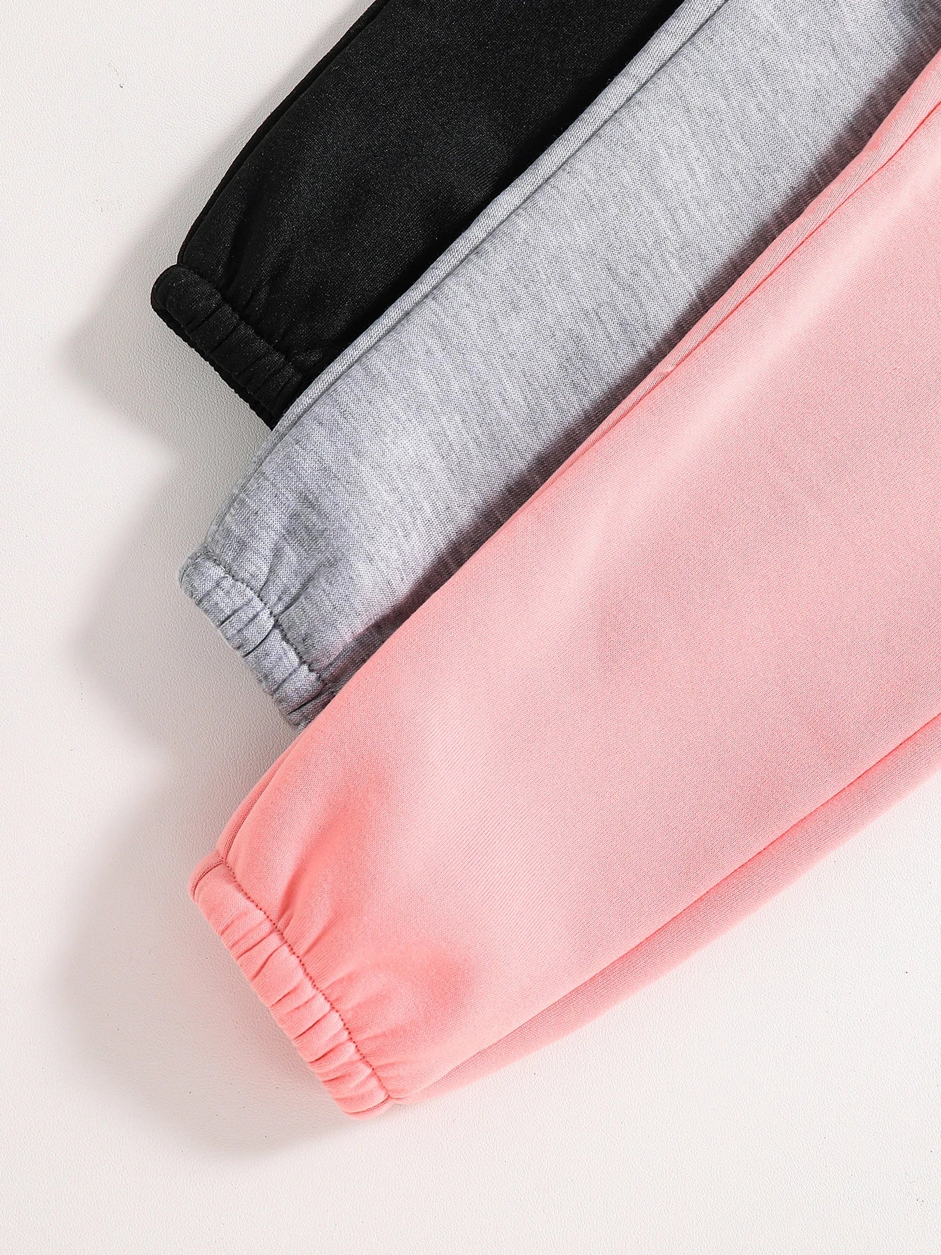 Conjunto de 3 pares de pantalones deportivos de punto para niños y niñas, ropa informal de otoño