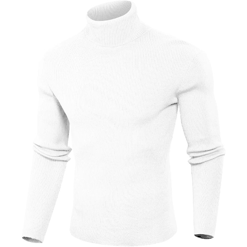 Juego de animales, blusa fría de lujo para hombre, suéteres informales, jersey de lana con cuello alto, camisetas básicas a rayas, sudadera cálida de punto para hombre