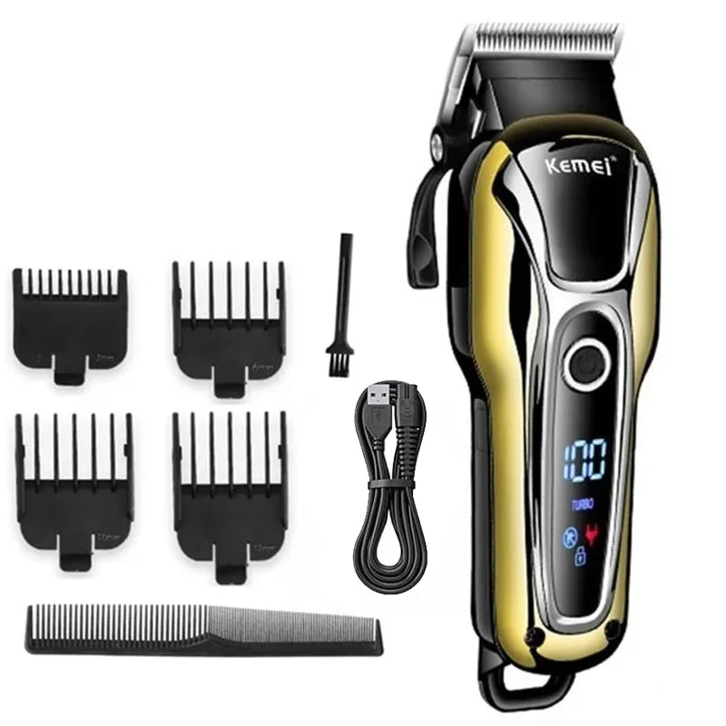 Cortadora de Pelo Inalámbrica KM-PG809A, Recortadora Profesional de Cabello