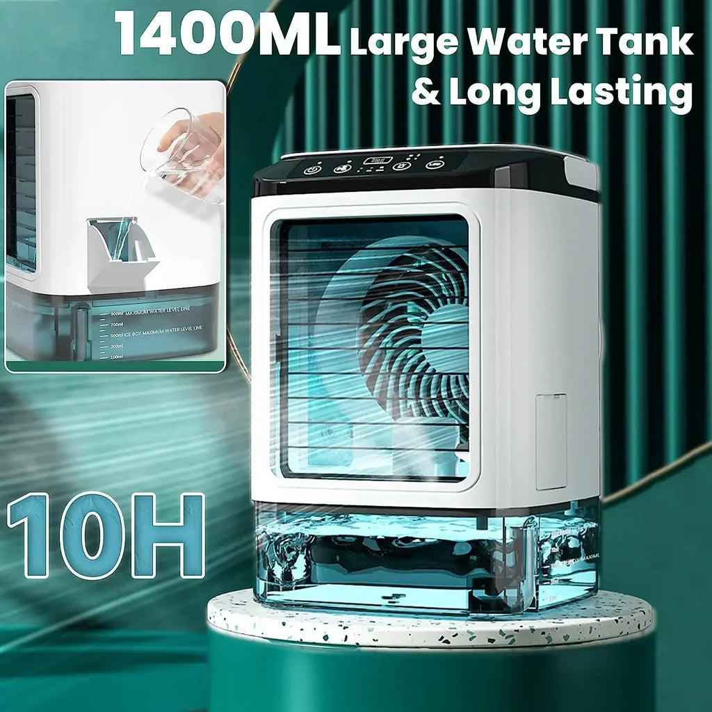 Ventilador de Escritorio con Atomización Ultrasónica Dual