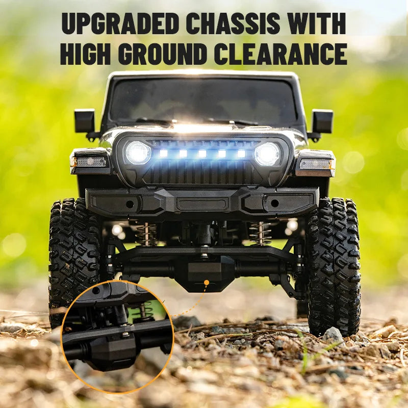 JJRC C8801 PRO 1/18 Coche Todoterreno con Suspensión 4WD Totalmente Proporcional, Coche RC Eléctrico, Modelo de Juguete para Niños, Regalo