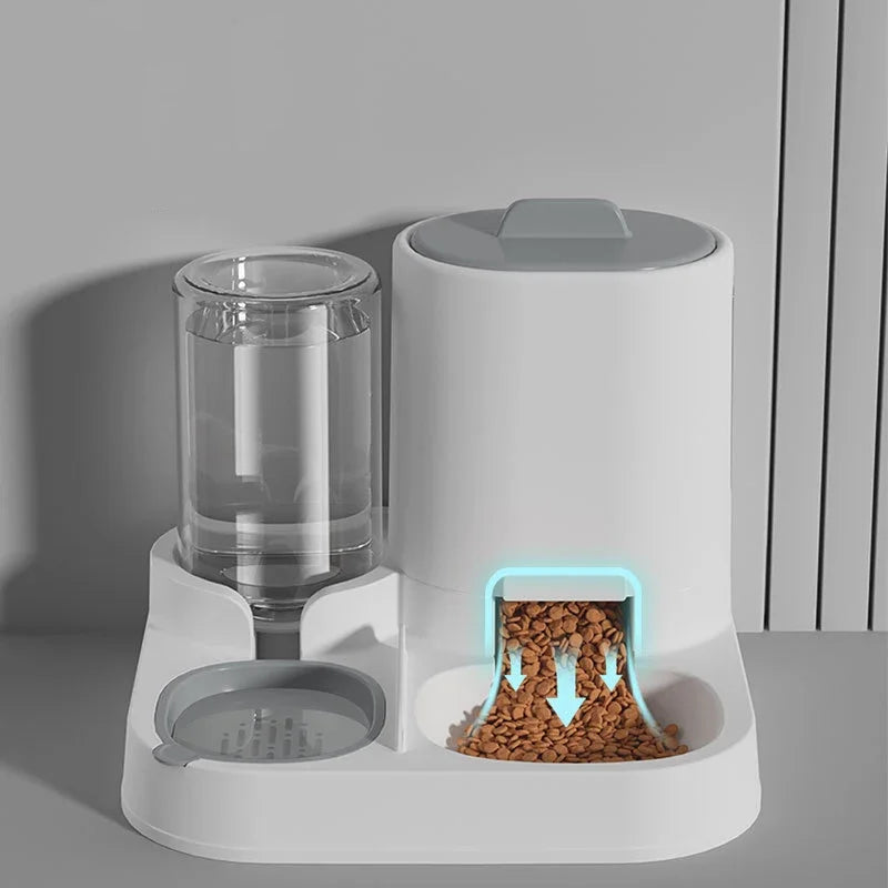 Alimentación y agua potable para mascotas, comida dos en uno, cuenco de agua potable y alimentación suave de gran capacidad, cuenco de comida para gatos, cuenco para perros