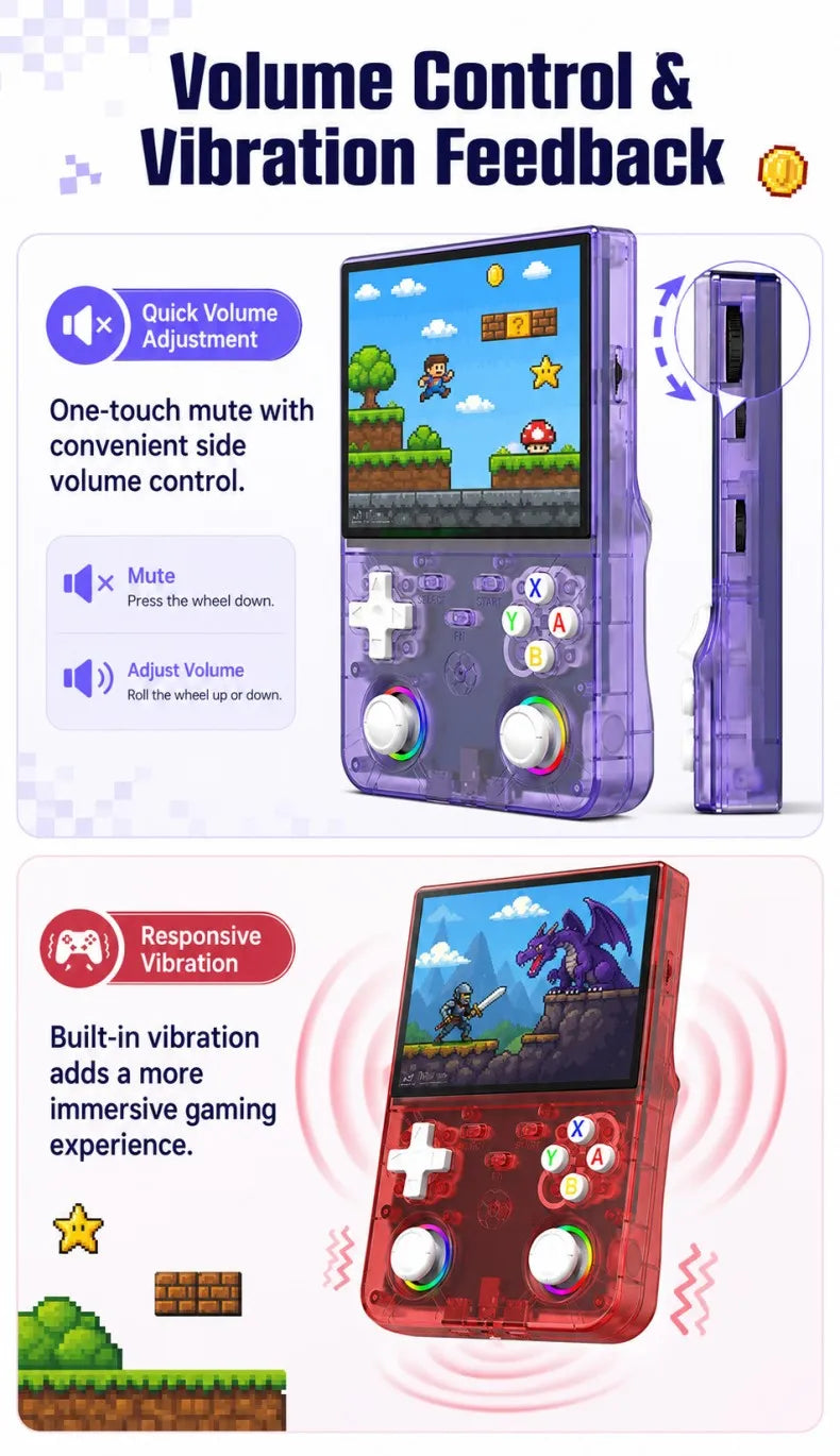 Consola de Juegos Retro Portátil R36 Ultra X con Pantalla IPS de 4.5 Pulgadas, 64GB/128GB, Consola de Juegos Portátil con Más de 20000 Juegos