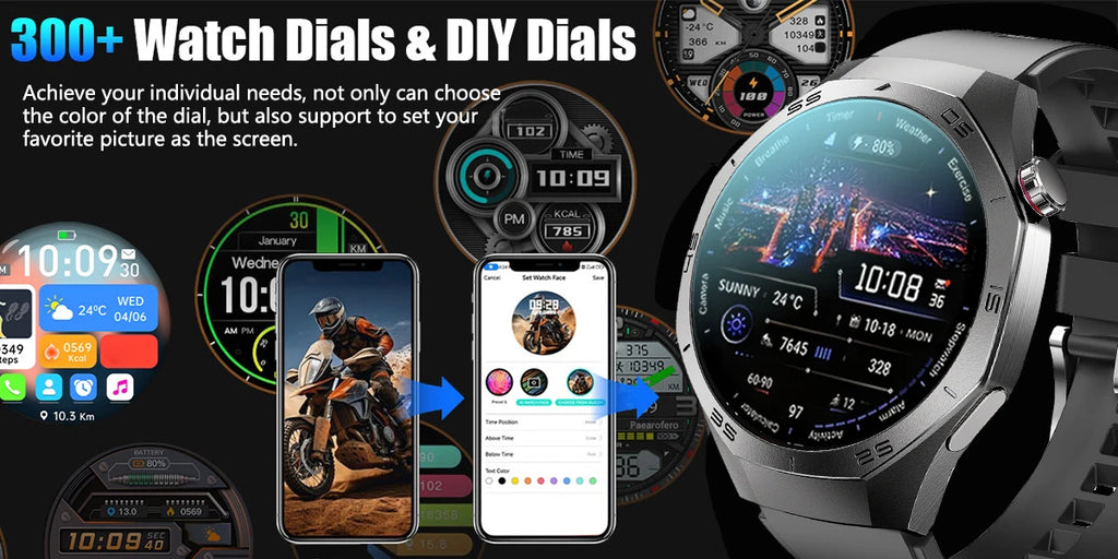 Nuevo watch5 Pro GPS NFC reloj inteligente hombres 360*360 pantalla AMOLED ritmo cardíaco Bluetooth llamada IP67 impermeable hombre Smartwatch 2025