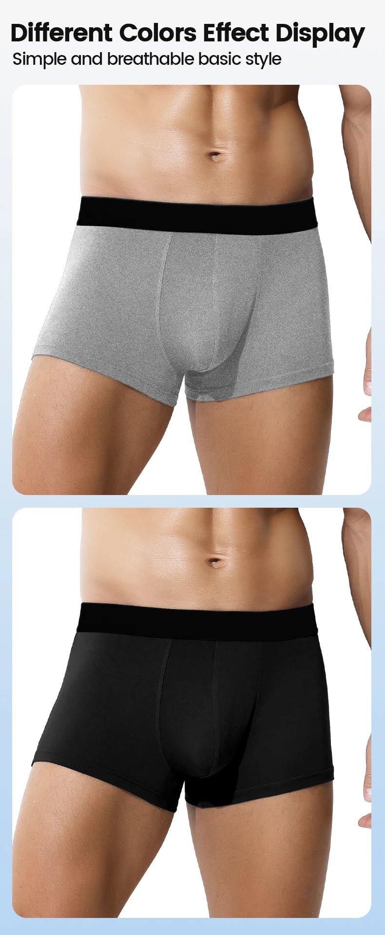 Ropa interior para hombres al por mayor Europa y Estados Unidos boxeadores transfronterizos de seda de hielo boxeadores de tamaño inglés pantalones cortos de gran tamaño