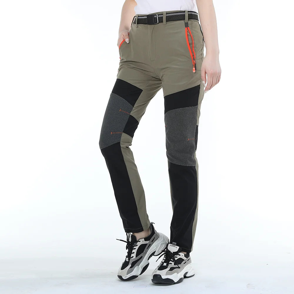 Pantalones de senderismo impermeables para mujer, secado rápido, Camping al aire libre, escalada, Trekking, pantalones de montaña, Ripstop, verano