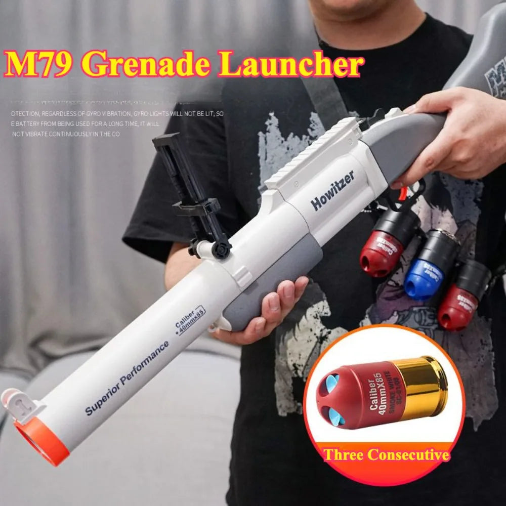 Pistola de juguete de bala suave M79, lanzador de Rifle, juego de disparos para regalos de Navidad y cumpleaños