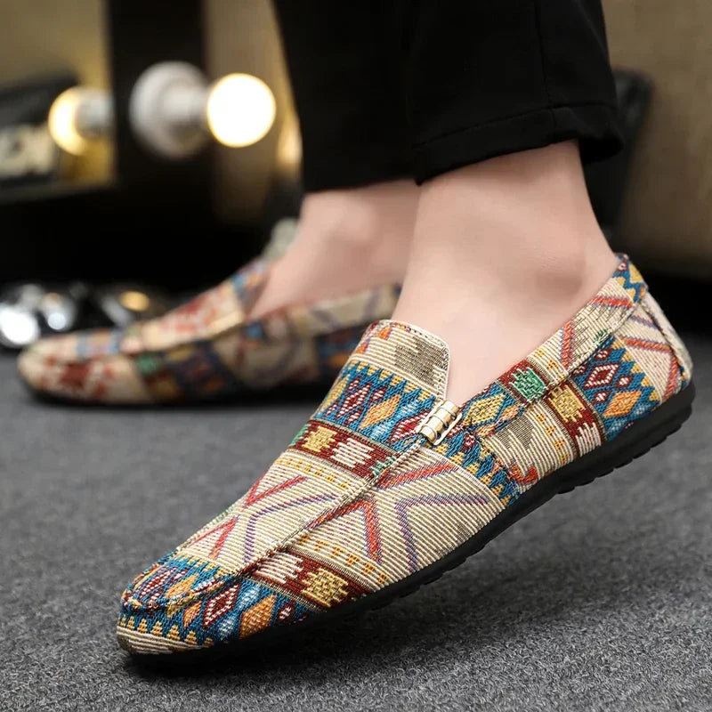 Zapatos informales de verano para hombre, mocasines transpirables para hombre, zapatos perezosos, zapatillas cómodas para caminar, zapatos planos antideslizantes para conducir