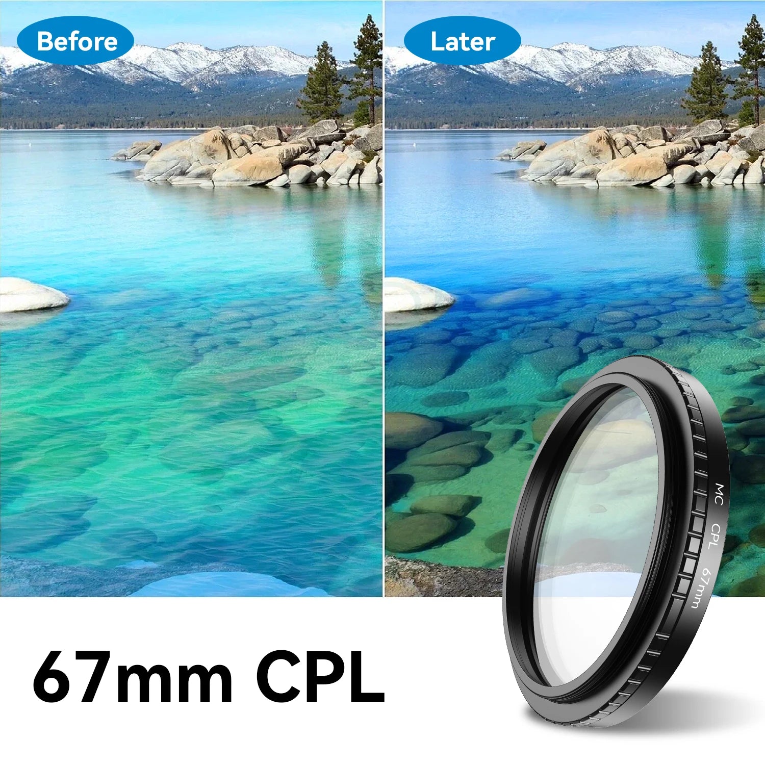 Filtros CPL y ND 32/400 con Clip Universal APEXEL para Móvil y DSLR