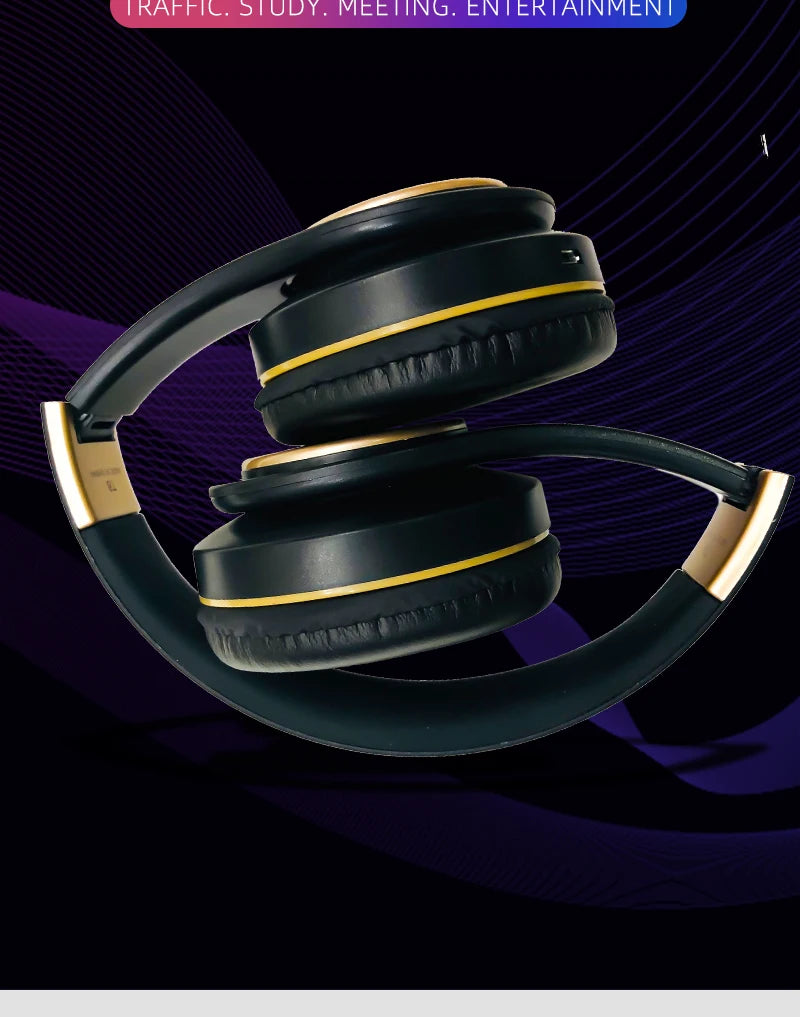Auriculares inalámbricos supraaurales Bluetooth 5.3 HiFi estéreo de baja latencia con cancelación de ruido, auriculares para juegos con micrófono ENC