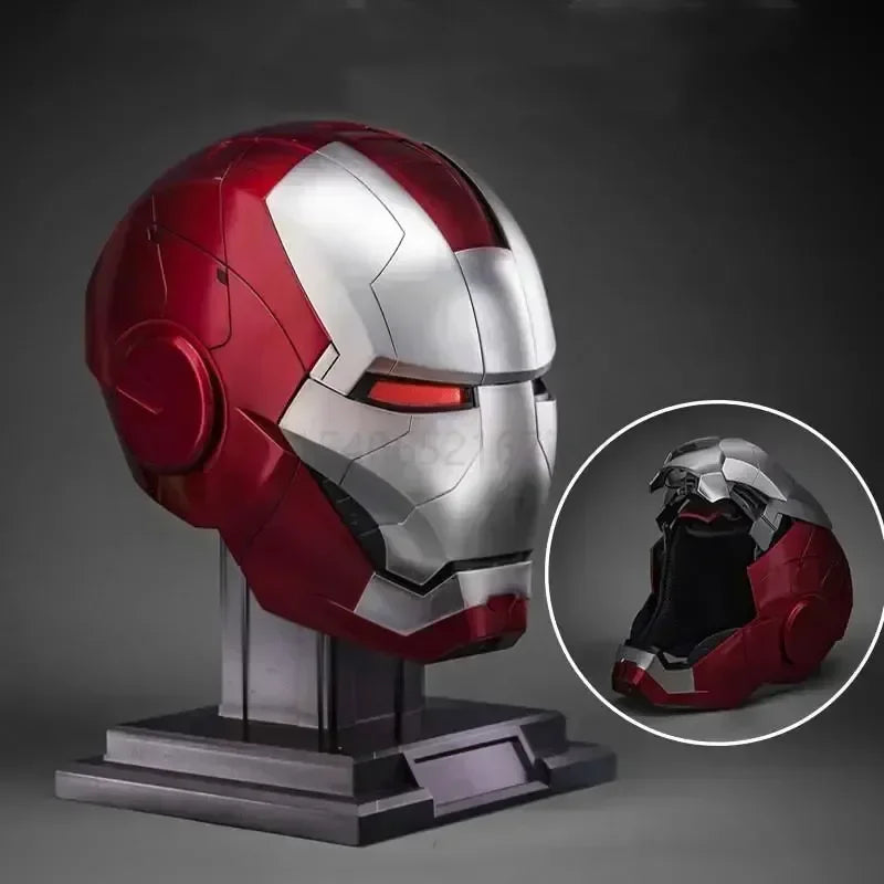 Casco de Iron Man de Marvel, Escala 1:1, MK50 MK5 MK17, con Control por Voz y Ojos Luminosos, Modelo Coleccionable para Adultos, Juguete de Navidad