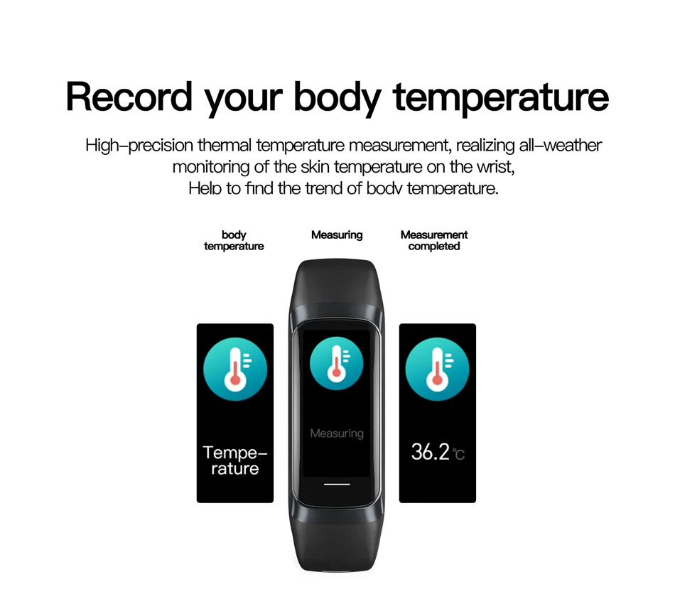 Reloj Inteligente AMOLED con Monitor de Temperatura