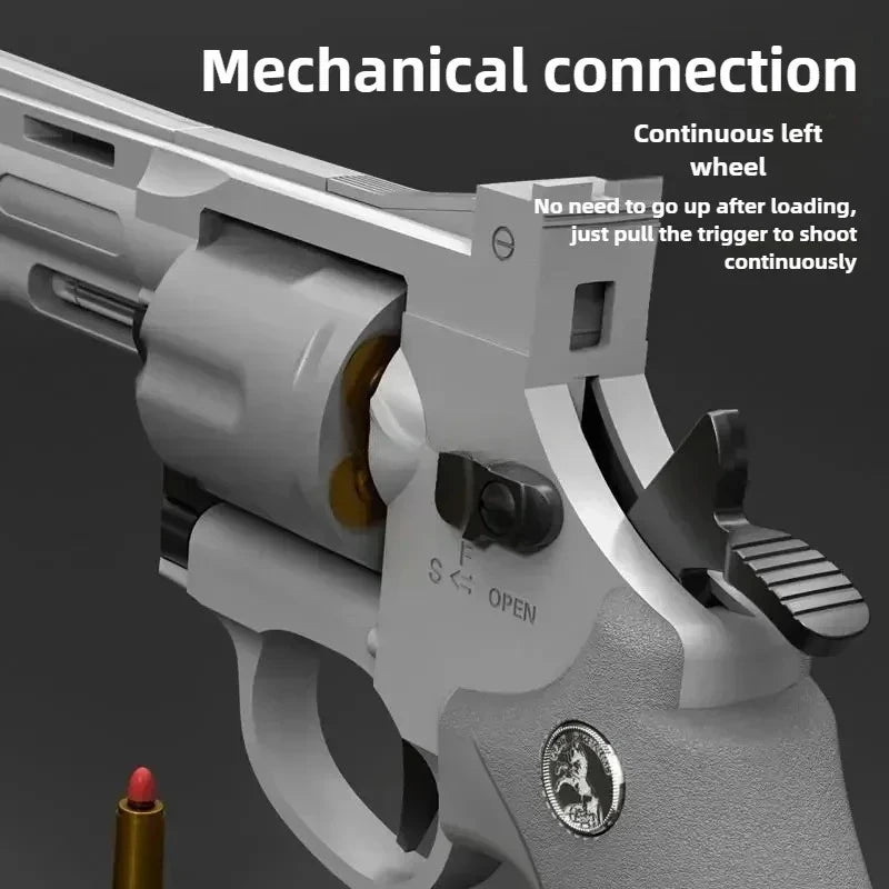 Pistola de Dardos de Espuma Magnum ZP5 357 de Disparo Rápido Automático con Múltiples Dardos de Espuma Seguros, Juego de Acción al Aire Libre para Niños y Adultos