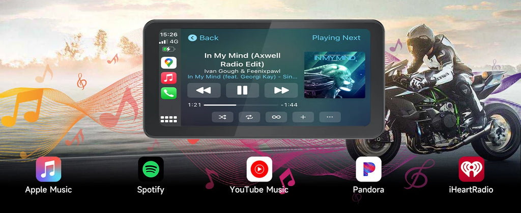 Pantalla táctil inalámbrica del navegador GPS del coche de Apple Carplay/Android de la motocicleta portátil de 6,25 pulgadas